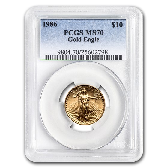 1986 1/4 oz Gold American Eagle MS-70 PCGS 1986 1/4 oz Gold American Eagle MS-70 PCGS